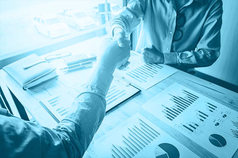 Business people colleagues shaking hands meting Planning Strategy Analysis  Concept